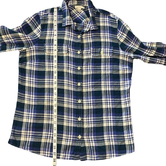 J Crew Acropolis Classic Collared, Plaid Button-Up Shirt - Sz 12 - Picture 14 of 15